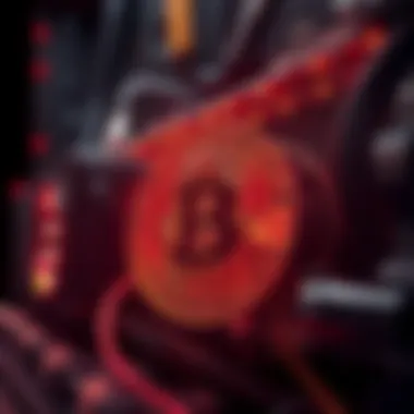 Bitcoin Mining Equipment A digital representation of bitcoin mining equipment