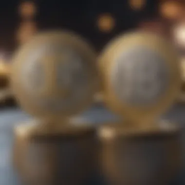A historical timeline showcasing the evolution of L and C coins