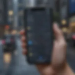 User interface of the Coinbase app on iPhone