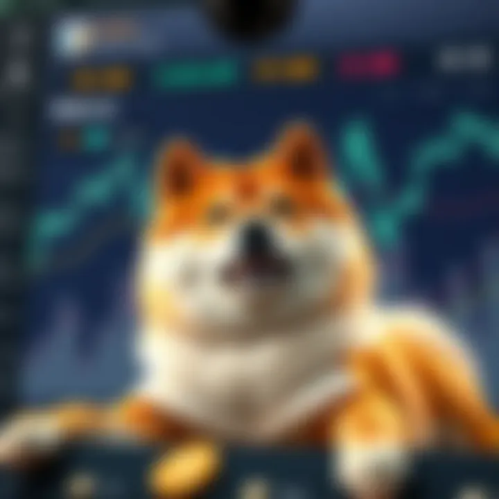 Market trends chart showing Shiba Inu token performance