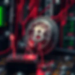 Visual representation of cryptocurrency exchange mechanics